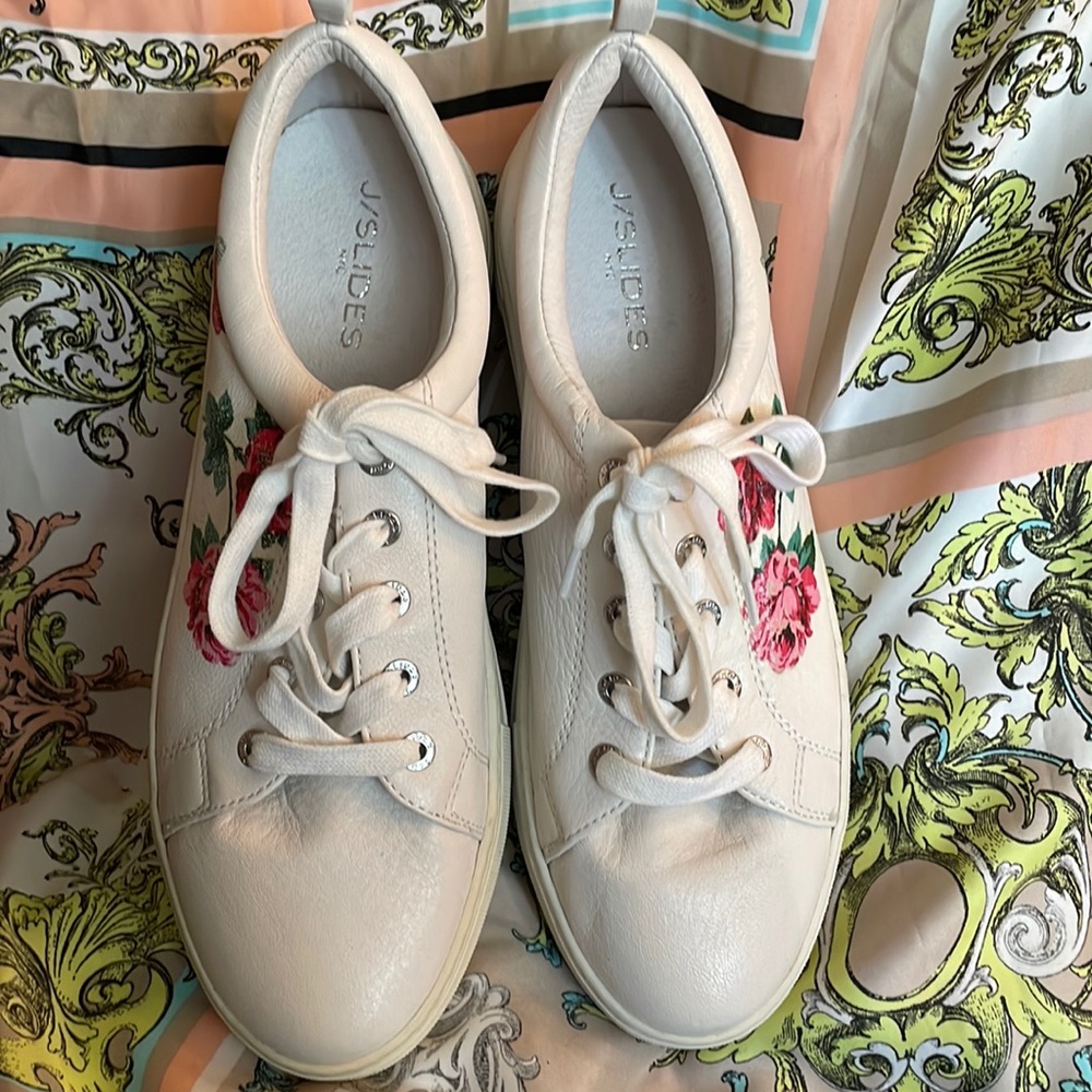 JSlides NYC Womens Adele Leather Sneakers.Size 10.NWT🔹FIRM🔹